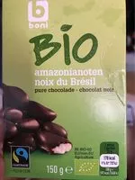 Mängden socker i Noix du bresil bio au chocolat noir