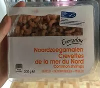Mängden socker i Crevette de la mer du nord