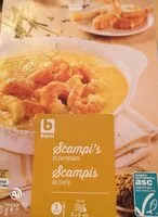 Mängden socker i Scampi in currysaus
