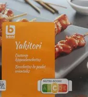 Mängden socker i Yakitori brochettes de poulet orientales