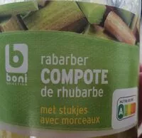 Mängden socker i Compote de rhubarbe