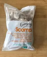 Mängden socker i Scampi surgelés