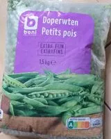 Mängden socker i Petits pois