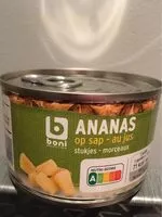 Mängden socker i Ananas au jus - morceaux