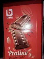 Mängden socker i Chocolat au lait praliné