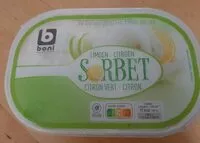 Mängden socker i Sorbet citron vert