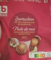 Mängden socker i Fruits de mer en chocolat noir, blanc et au lait