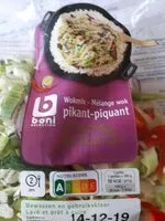 Mängden socker i Mélange Wok piquant