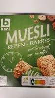 Mängden socker i Muesli barre aux noisettes