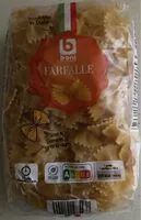 Mängden socker i Farfalle