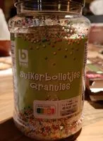 Mängden socker i Granules multicolores