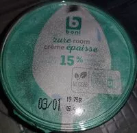 Mängden socker i Crème épaisse