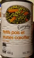 Mängden socker i Petits pois et jeunes carottes