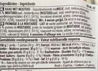 Mängden socker i Gouda à la moutarde