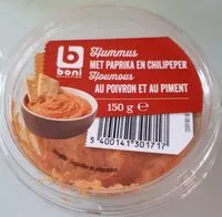Mängden socker i Hummus met paprika en chilipeper