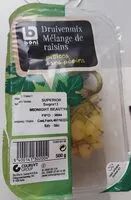 Mängden socker i Mélange de raisins