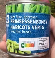 Mängden socker i Haricots verts très fins, brisé