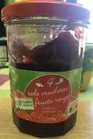 Mängden socker i 4 rode vruchten confituur