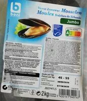 Mängden socker i Moules fraîches de Zélande