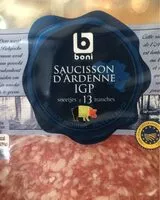 Mängden socker i Saucisson d'Ardenne