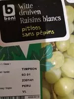 Mängden socker i Raisins blancs