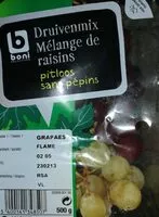 Mängden socker i Mélange de raisins