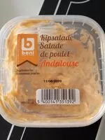 Mängden socker i Salade de poulet andalouse Boni Colruyt