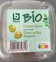 Mängden socker i Olives vertes dénoyautées bio