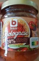 Mängden socker i Boni bolognese
