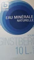 Mängden socker i Eau minérale Ginstberg