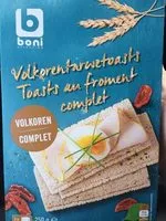Mängden socker i Toasts Au Froment Complet
