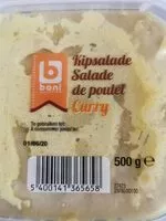 Mängden socker i Salade de poulet Curry