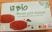 Mängden socker i Biscuit petit-déjeuner