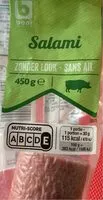 Mängden socker i Salami zonder look