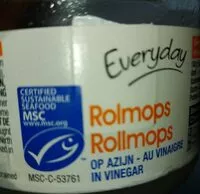 Mängden socker i Rollmops au vinaigre