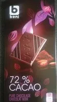 Mängden socker i Chocolat Noir 72% Cacao