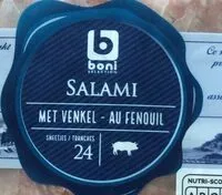Mängden socker i Salami au fenouil