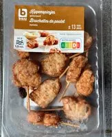 Mängden socker i Brochettes de poulet Marinées