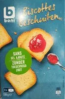 Mängden socker i Biscotte