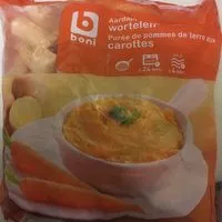 Mängden socker i Purée de pommes de terre aux carottes