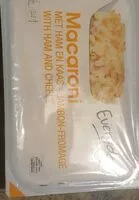 Mängden socker i Macaroni met ham en kaas