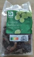 Mängden socker i Raisins secs nature