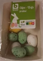 Mängden socker i Œufs praliné