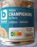 Mängden socker i Champignons de Paris émincés