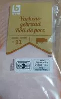 Mängden socker i Rôti de porc