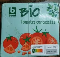 Mängden socker i Tomates concassées  bio