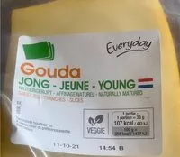Mängden socker i Gouda jeune tranches