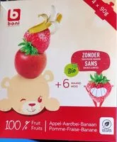 Mängden socker i Boni pomme fraise banane