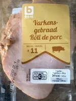 Mängden socker i Rôti de porc