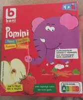 Mängden socker i Compote Pomini pomme-fraise <3